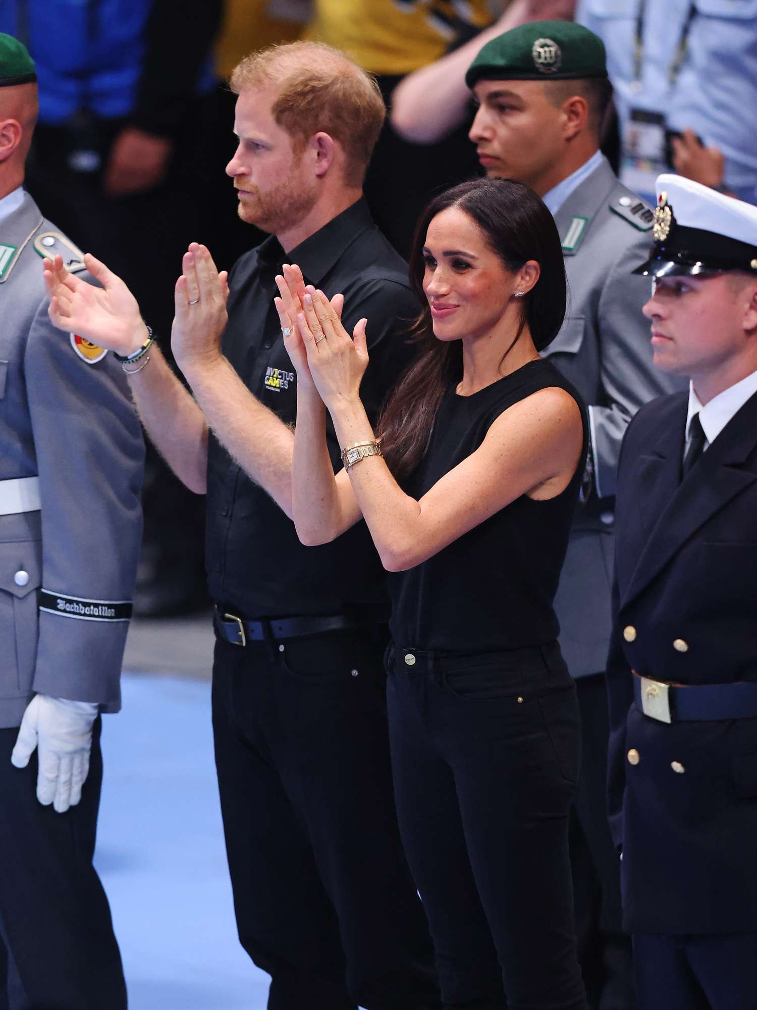 Meghan Markle in blackness sweatervest