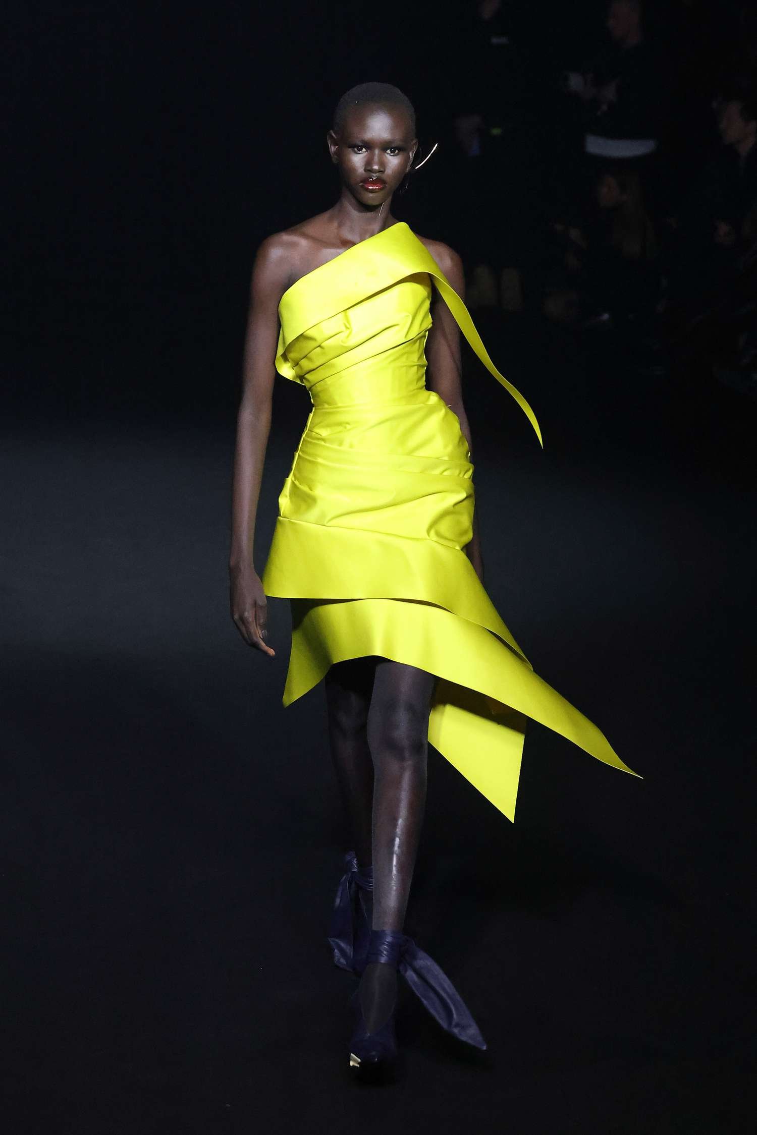 Model walks the Mugler style show