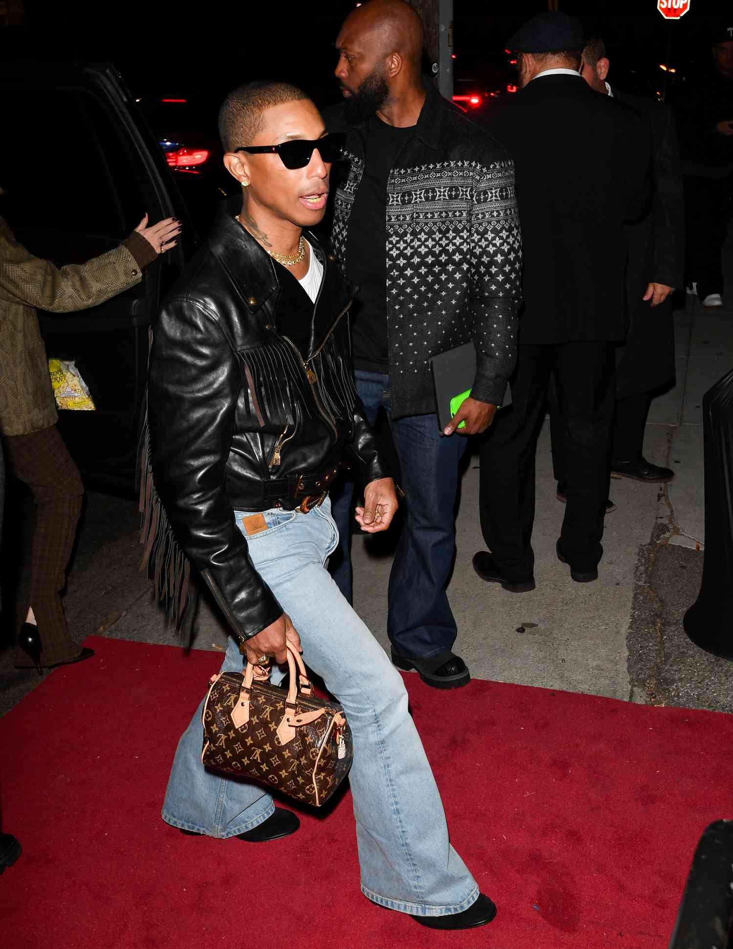 Pharrell Hiram Williams be see outside the GQ manpower of the twelvemonth party atomic number 85 Bar Marmont on November 14, 2024 in Los Angeles, California. 