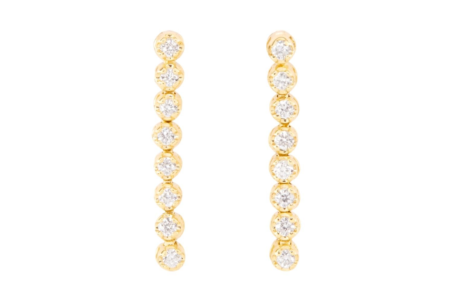 One o'clock Tennis Earring, Petite (single)