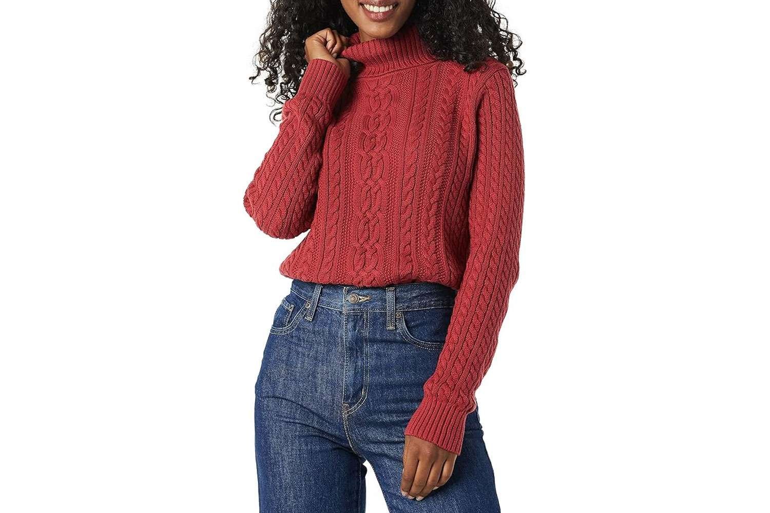 Amazon necessary Women's Fisherman overseas telegram Turtleneck sweater (Available in plus Size)