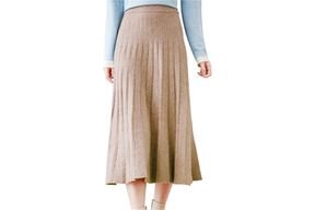 Amazon Beralst Women's Pleated Knit Sweater Midi Skirt