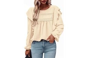 Amazon BTFBM Women's casual Long sleeve Blouse