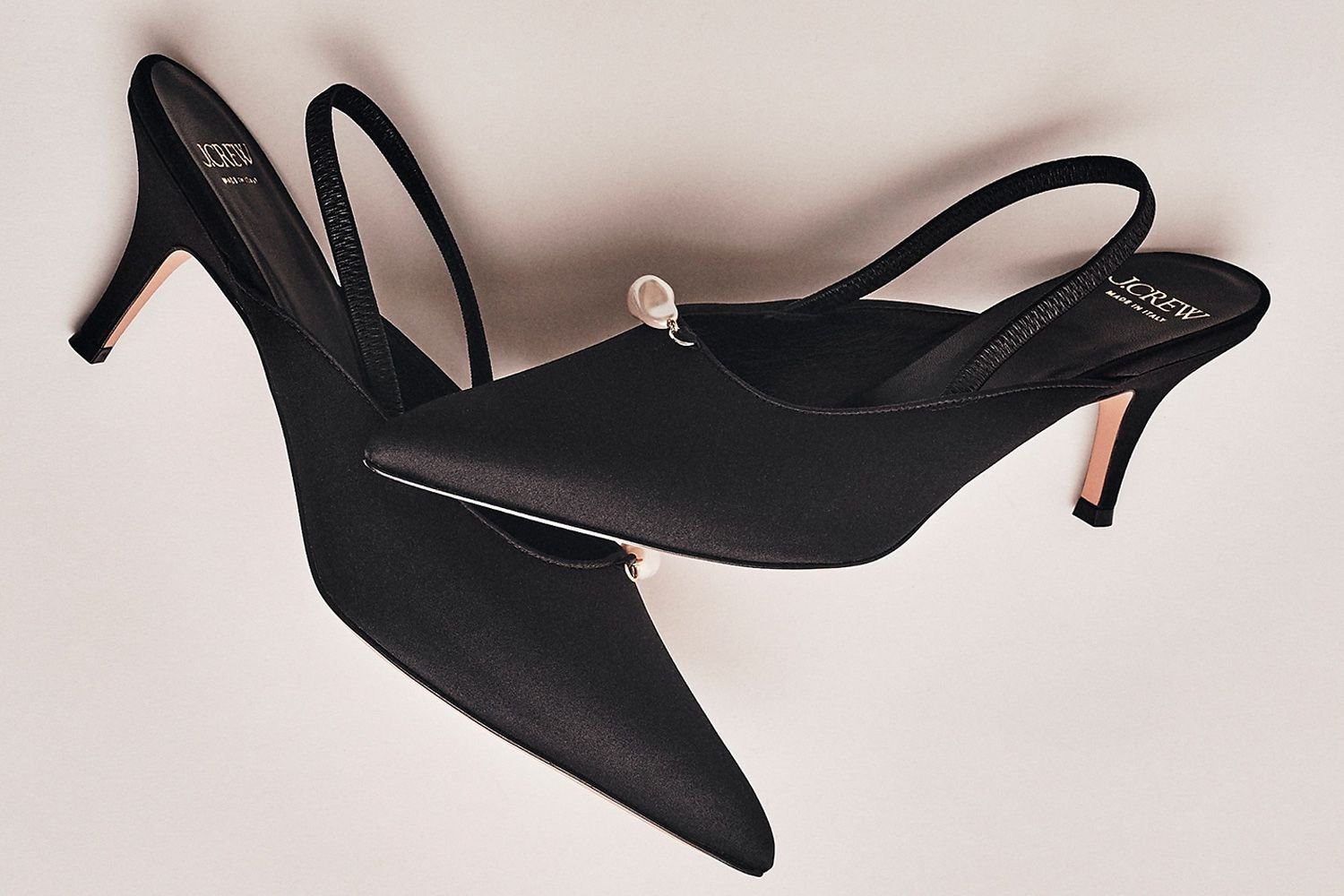 J.Crew Made-in-Italy Colette satin slingback heels