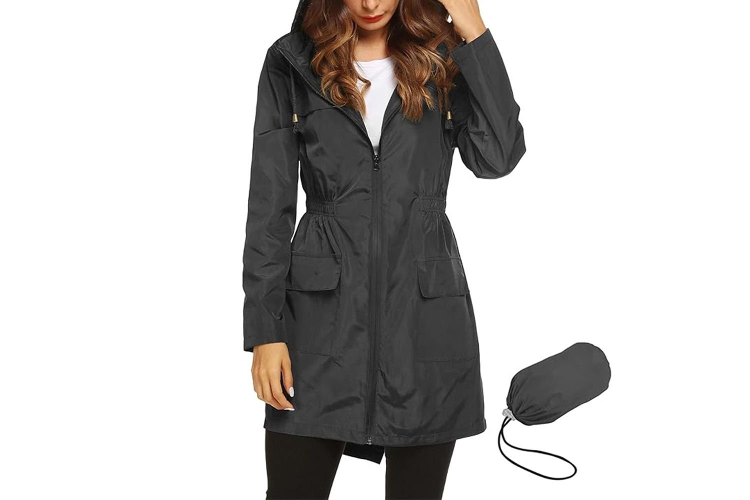 Amazon Lomon Women Waterproof Lightweight rainfall Jacket