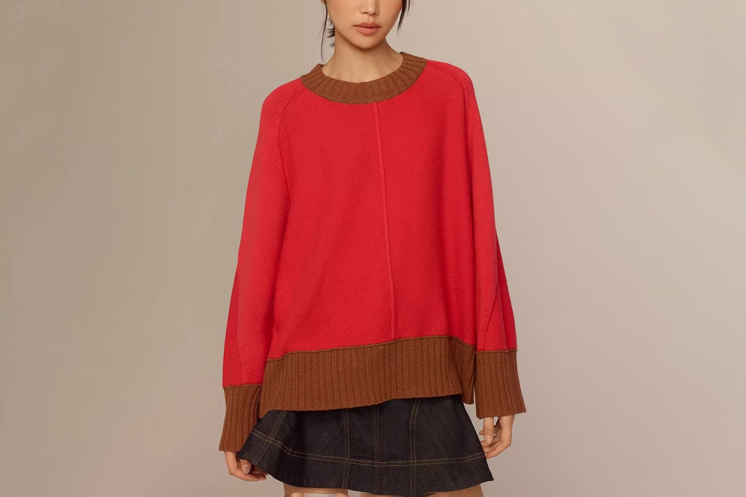 Anthropologie Maeve The Raymond Chandler Crew-Neck decompress Pullover Sweater