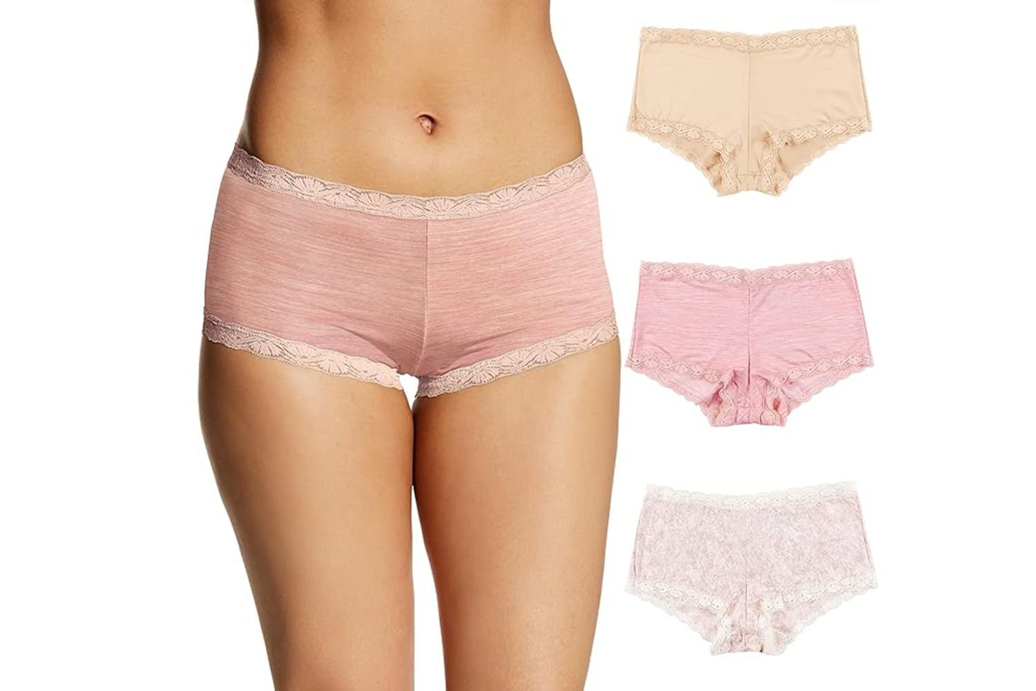 microfiber boyshort step-in pack pink