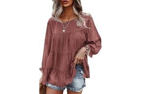 Amazon PRETTYGARDEN Women's summer free chiffon Blouse