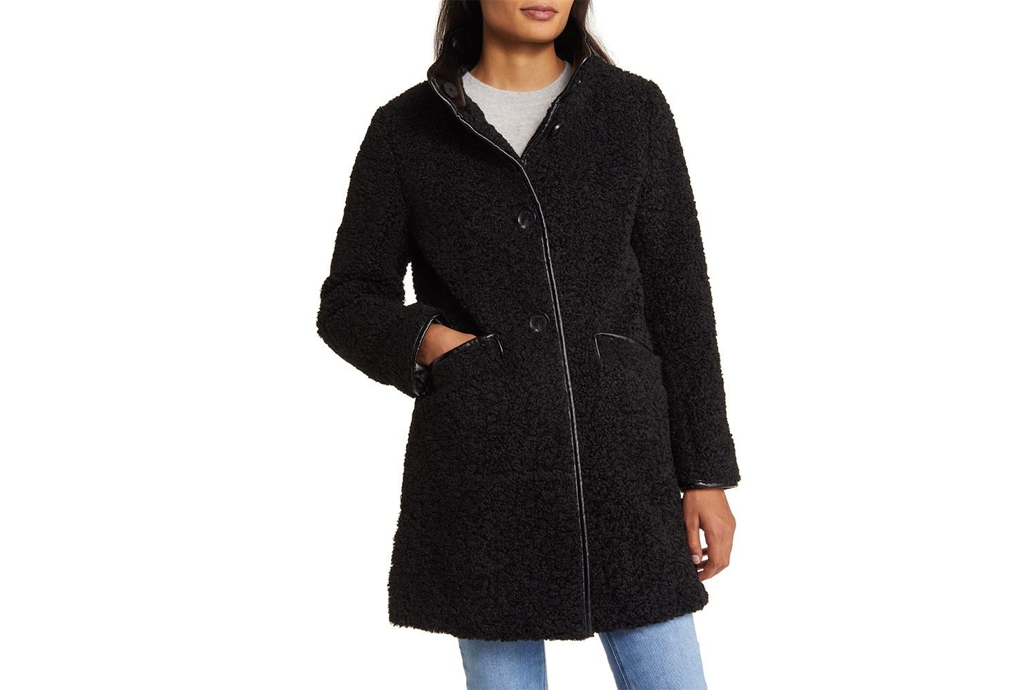 Nordstrom surface-to-air missile Edelman Faux pelt teddy Coat