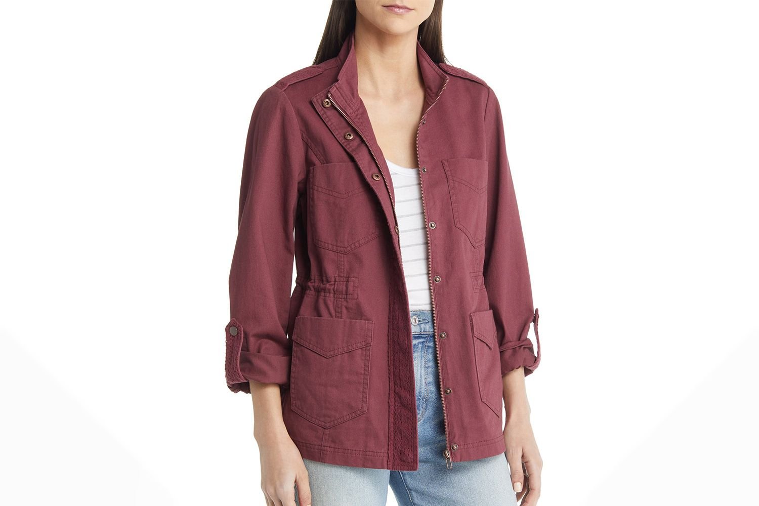 Nordstrom wittiness & Wisdom Lace trimness public utility Jacket